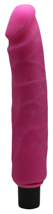 фото Розовый вибратор из ультраскин 22,5 см eroticon
