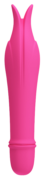 фото Розовый миниатюрный вибромассажер edward с усиками 14,5 см baile