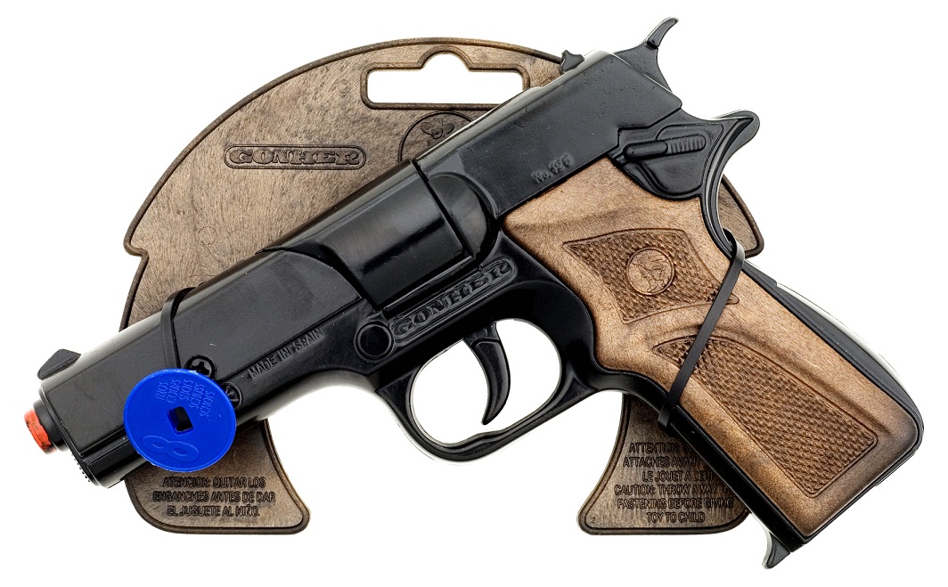 Gonher Полицейский игрушечный пистолет на 8 пистонов, черный