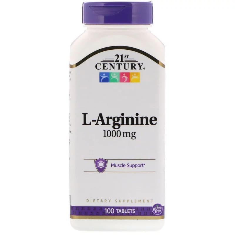 Купить L-Arginine 1000 21st Century, 100 таблеток
