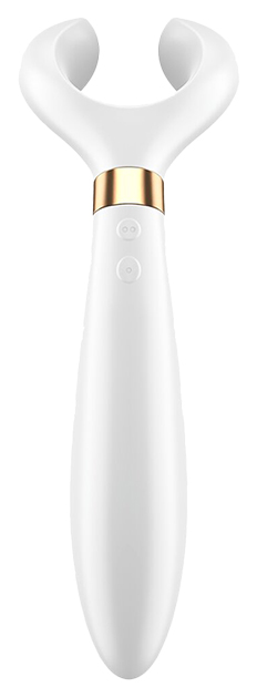 фото Белый вибромассажер для пар satisfyer partner multifun 3