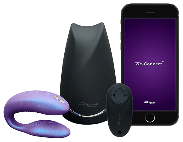 фото Фиолетовый вибратор для пар we-vibe sync cosmic