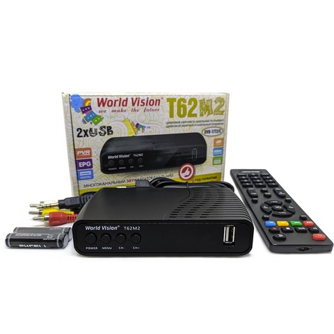 

DVB-T2 приставка World Vision T62M2 Black, T62M2
