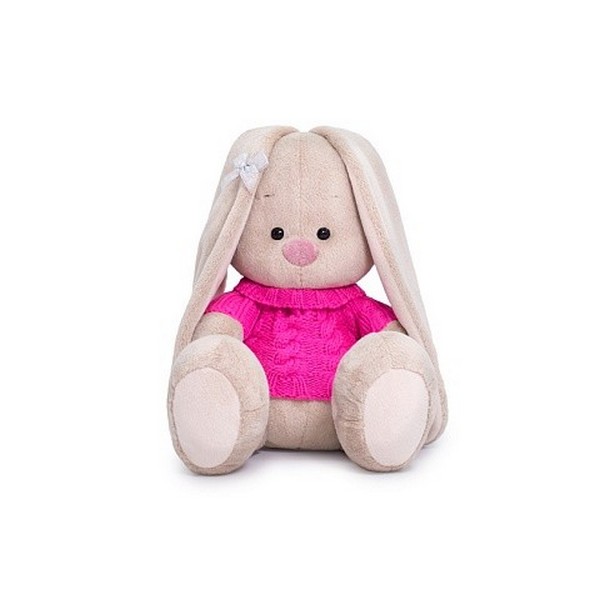 фото Мягкая игрушка budi basa sids-344 зайка ми в розовом свитере 18 см