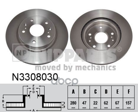 Тормозной диск NIPPARTS N3308030