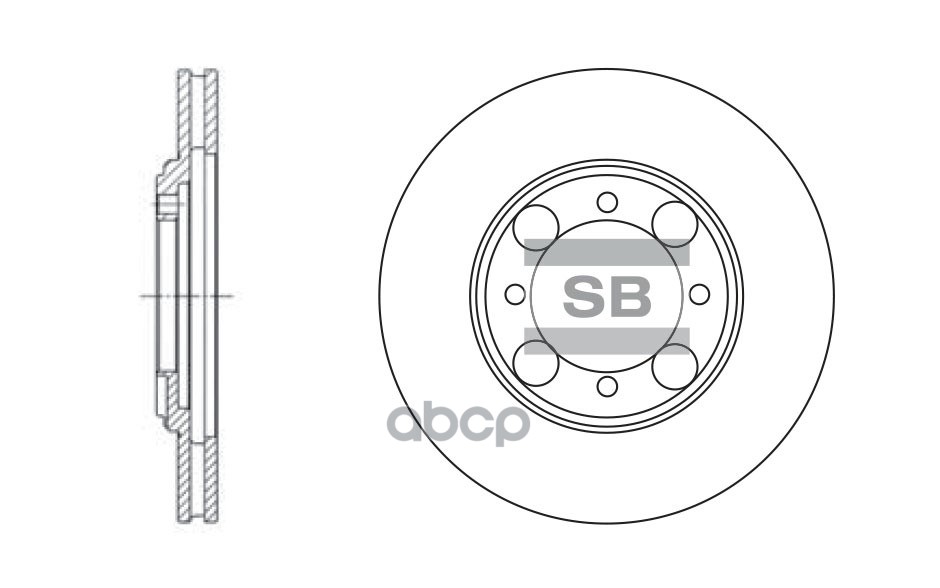 фото Диск тормозной sangsin brake sd1014