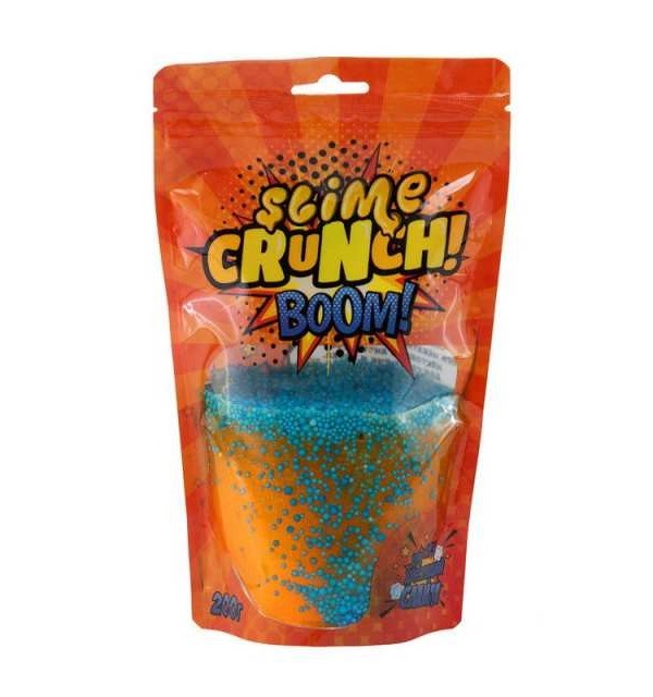 Слайм Волшебный мир Crunch-slime BOOM с ароматом апельсина, 200 гр