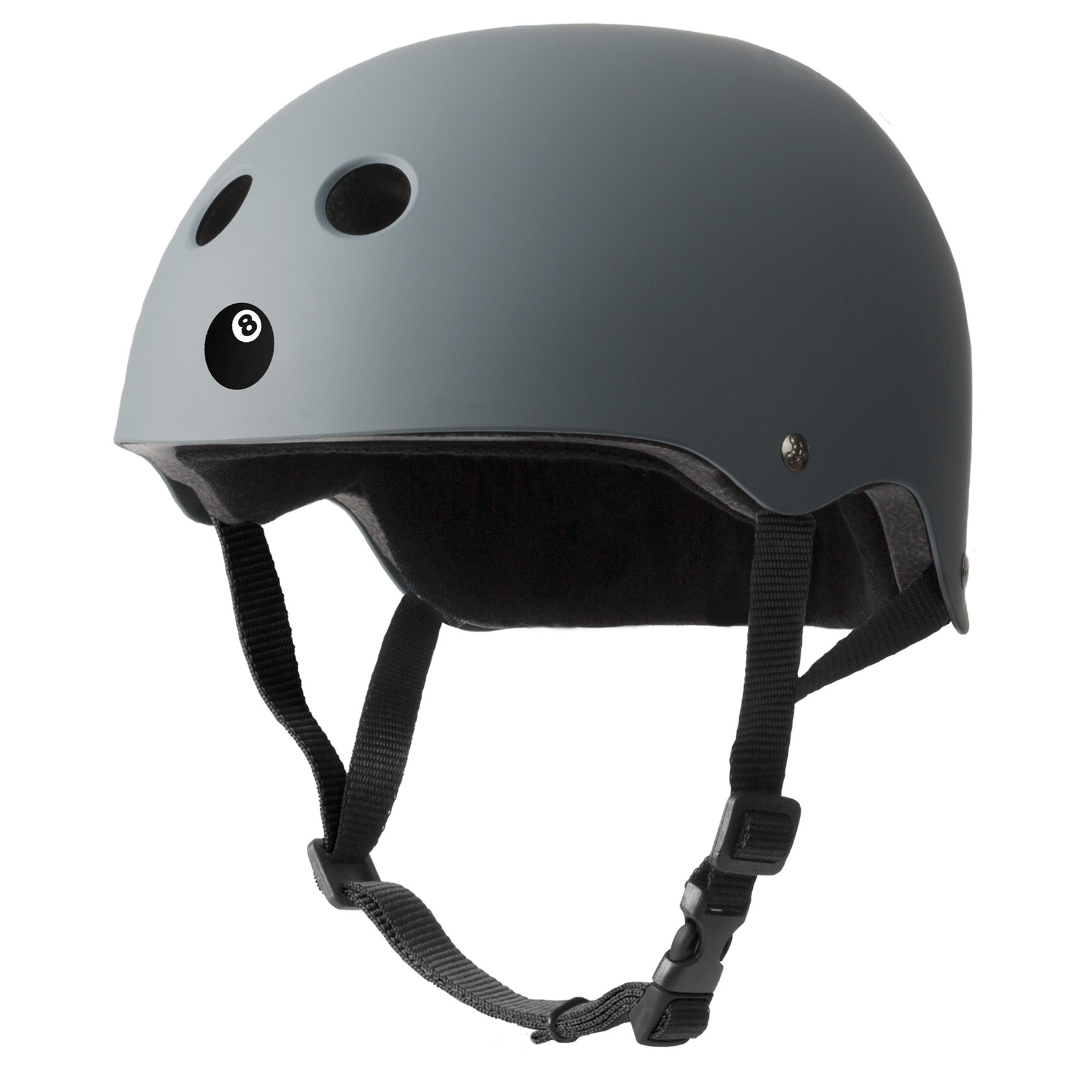 Шлем защитный Eight Ball Gun Matte, 8+, серый шлем защитный triple eight lil 8 staab neon blue 5 синий