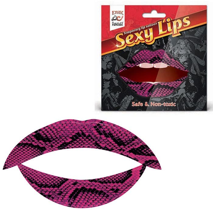 фото Изображения для губ lip tattoo фиолетовая змея erotic fantasy