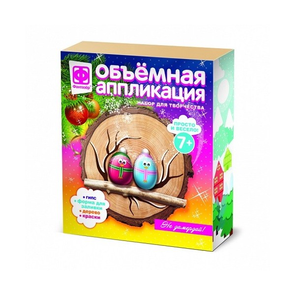

Аппликация на спилах. Не замерзай!