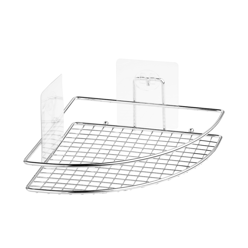 фото Полка-решетка угловая для ванной настенная на силиконовом креплении "kleber lite"