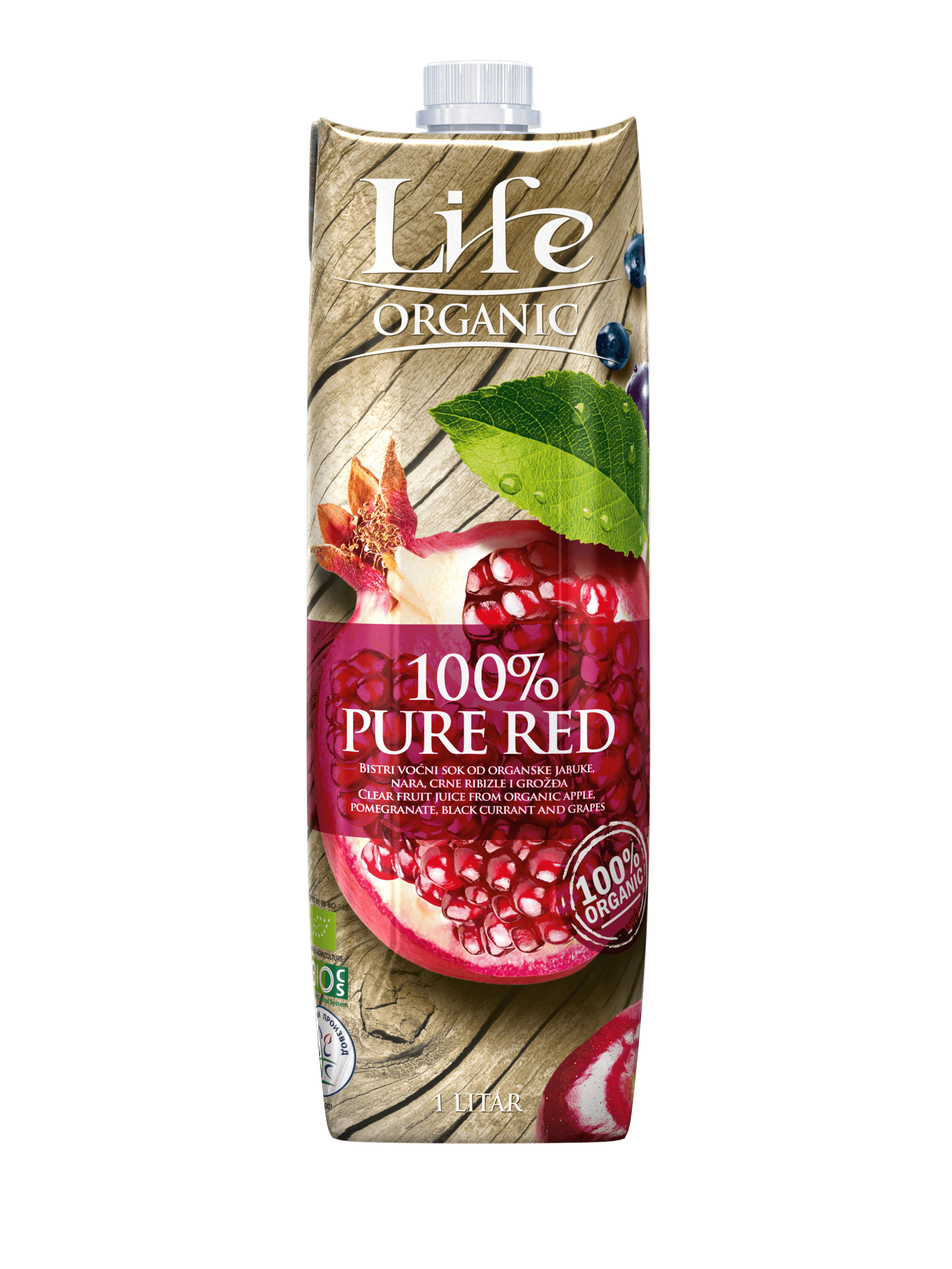

Сок Life premium Pure red мультифруктовый био organic 1 л