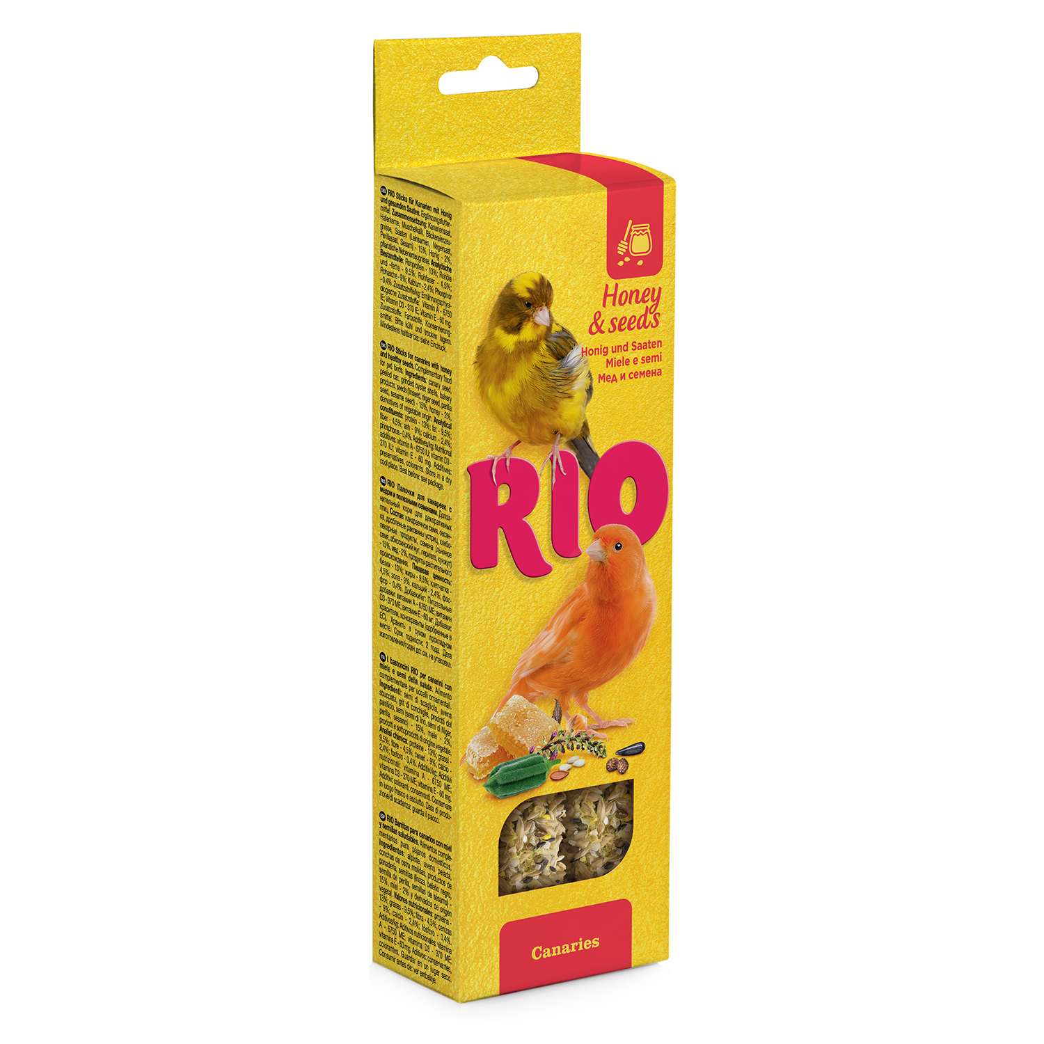 Лакомство для канареек RIO Палочки с медом и полезными семенами 2х40 г