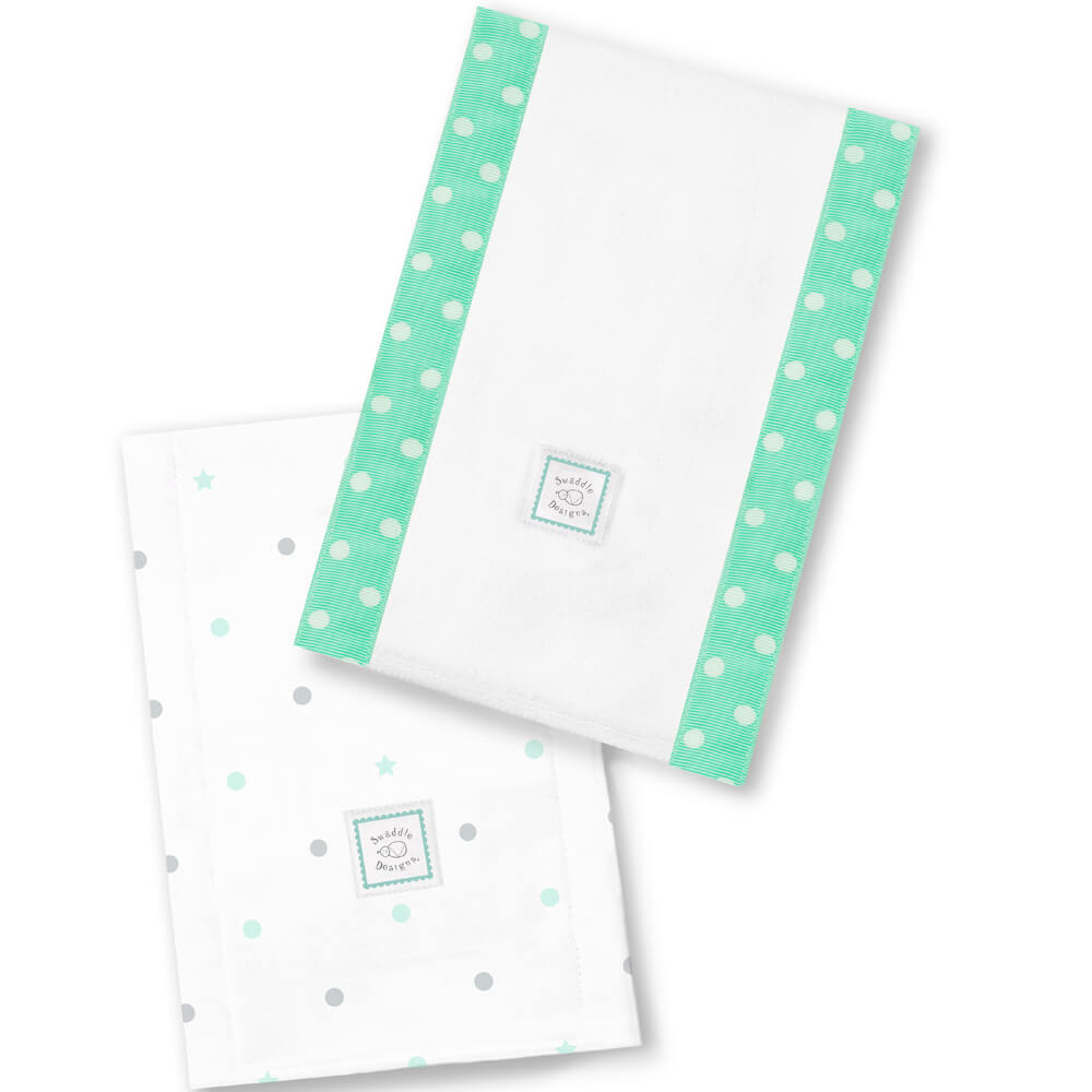 

Полотенчики SwaddleDesigns Baby Burpie Set SeaCrystal Dottie Star