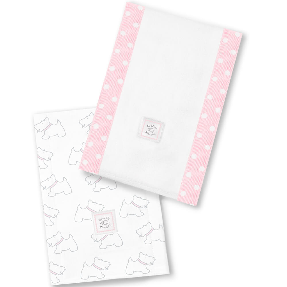 

Полотенчики SwaddleDesigns Baby Burpie Set Pink Little Doggie