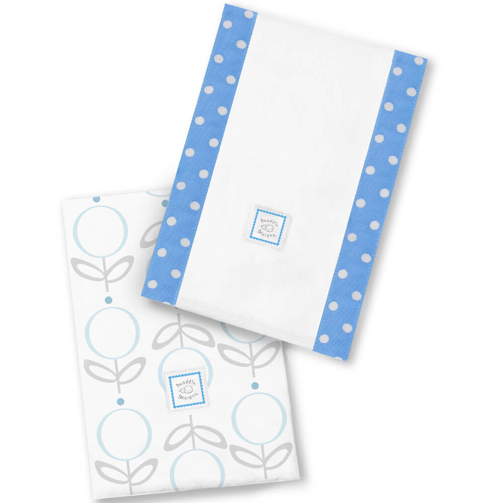 

Полотенчики SwaddleDesigns Baby Burpie Set Blue Lolli Fleur