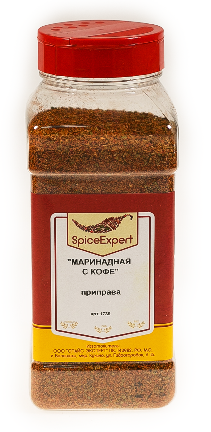 фото Приправа "маринадная с кофе" 500гр (1000мл) банка spicexpert spiceexpert