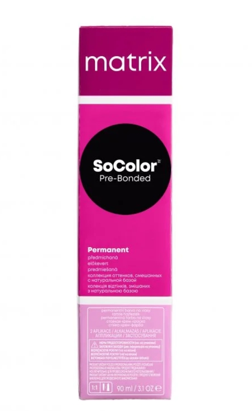 Краска для волос Matrix SoColor Pre-Bonded 6NA темный блонд натурально-пепельный, 90 мл краска для волос matrix socolor beauty 6mr темный блондин мокка красный 90 мл