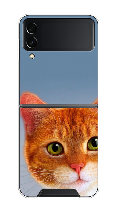 

Чехол на Samsung Galaxy Z Flip 3 "Любопытный котик", Коричневый, 2103750-1