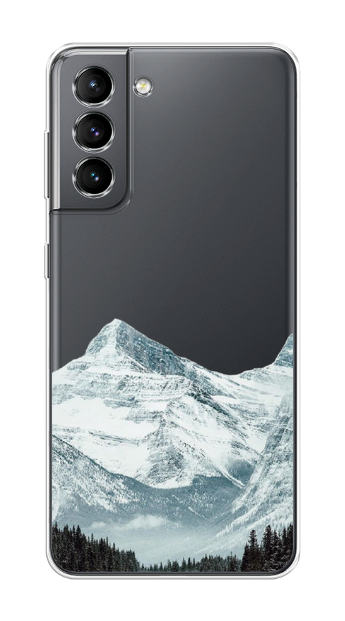 

Чехол на Samsung Galaxy S21 "Горы арт 1", Белый;зеленый, 2101850-2