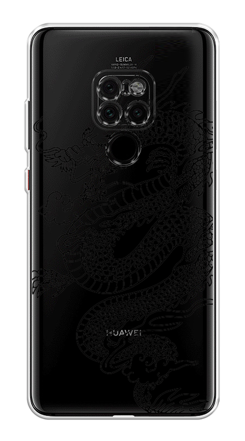 

Чехол на Huawei Mate 20 "Большой китайский дракон", Черный;серый, 66850-1