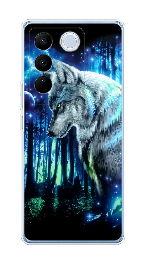 

Чехол на Vivo V27/V27 Pro "Сказочный волк", Синий;серебристый;черный, 268550-1