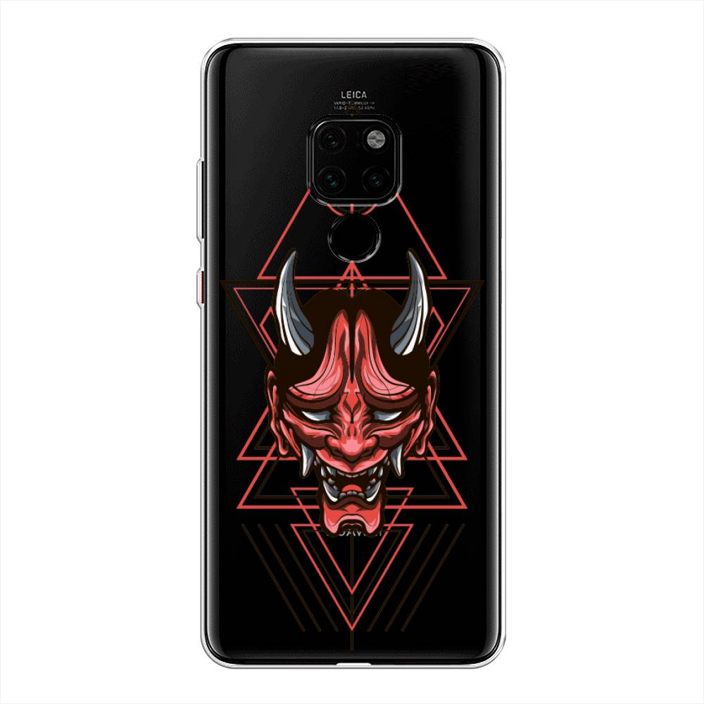 

Чехол на Huawei Mate 20 "Hanya Oni mask", Серый;красный;черный, 66850-4