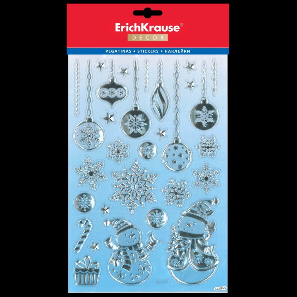 

Наклейки ErichKrause 45721, цветные, размеры 10x10 см, материал - пленка, 45721