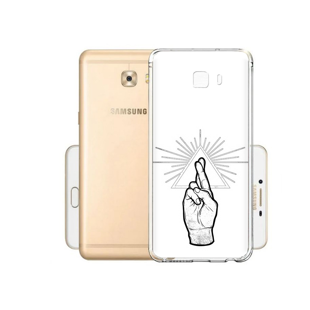 

Чехол MyPads Tocco для Samsung Galaxy C9 Pro черно белая рука, Прозрачный, Tocco