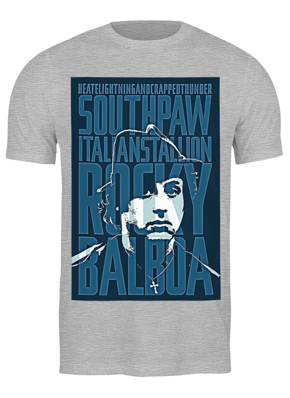 

Футболка мужская Printio Rocky balboa серая 3XL, Серый, Rocky balboa