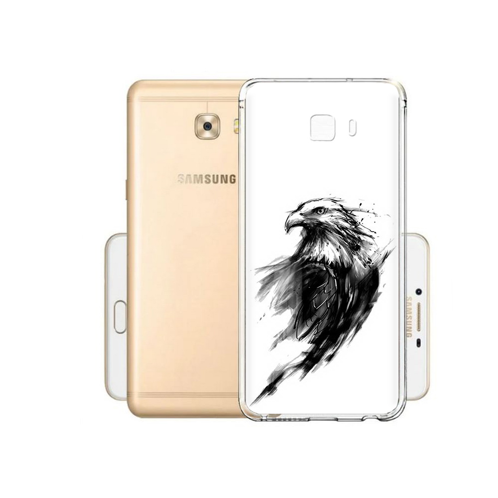 

Чехол MyPads Tocco для Samsung Galaxy C9 Pro чб птица, Прозрачный, Tocco