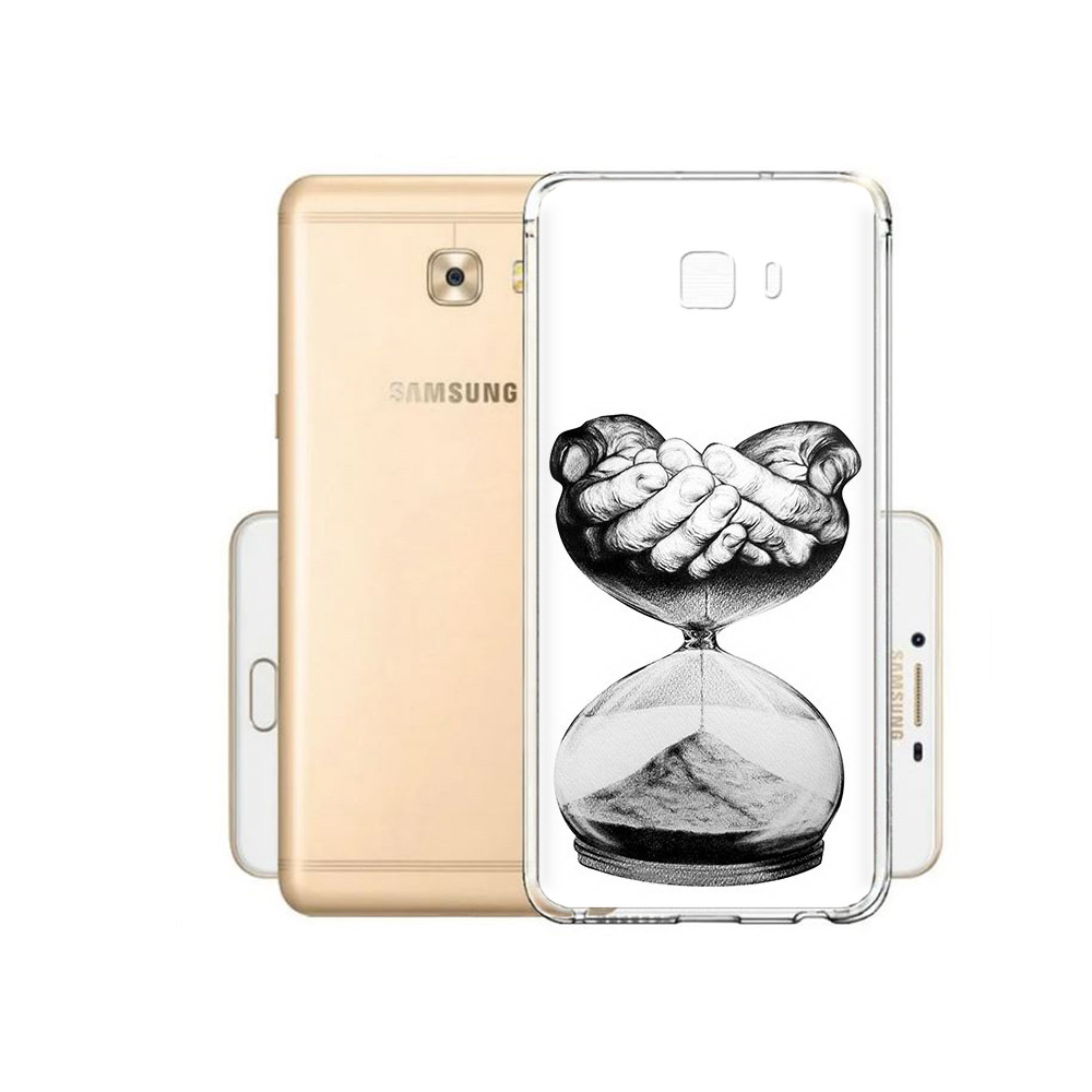 

Чехол MyPads Tocco для Samsung Galaxy C9 Pro часы жизни черно белый, Прозрачный, Tocco