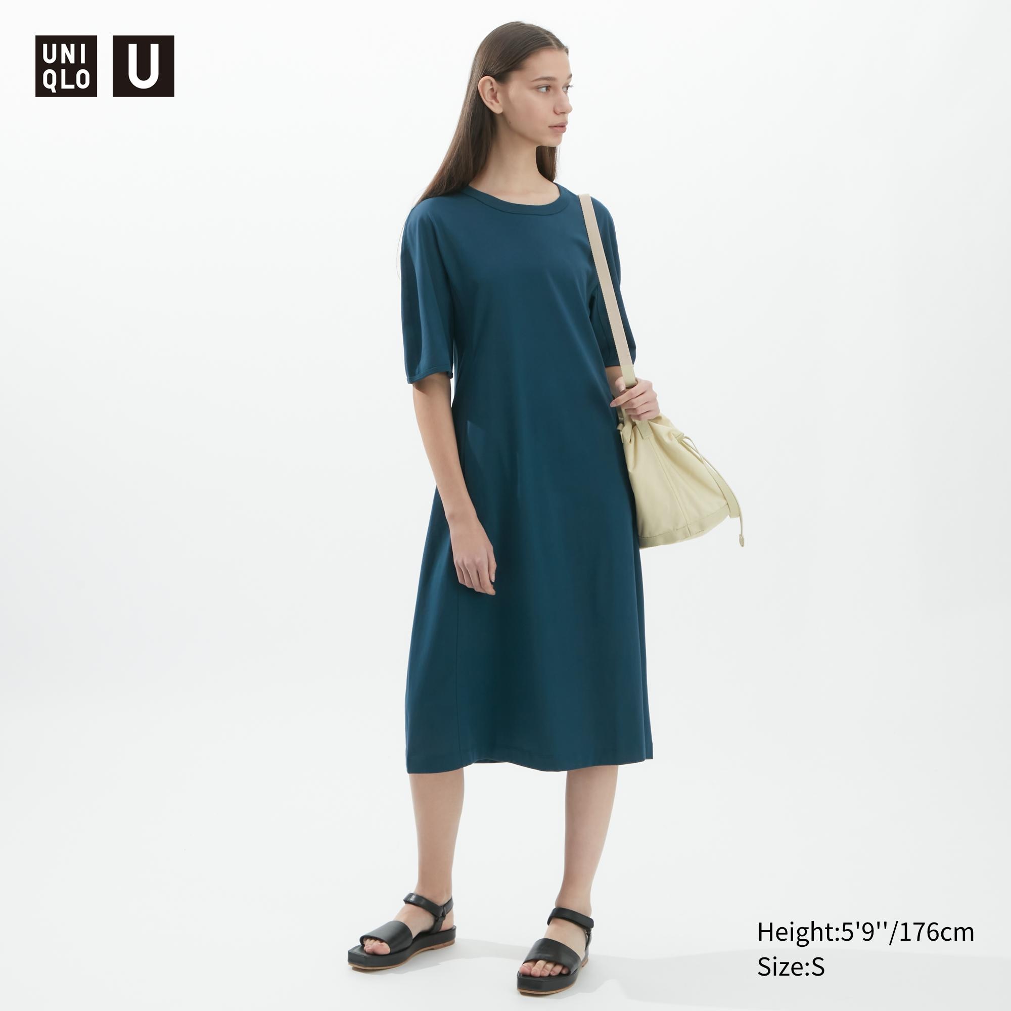 

Платье женское UNIQLO 455688COL67 синее S (доставка из-за рубежа), 455688COL67