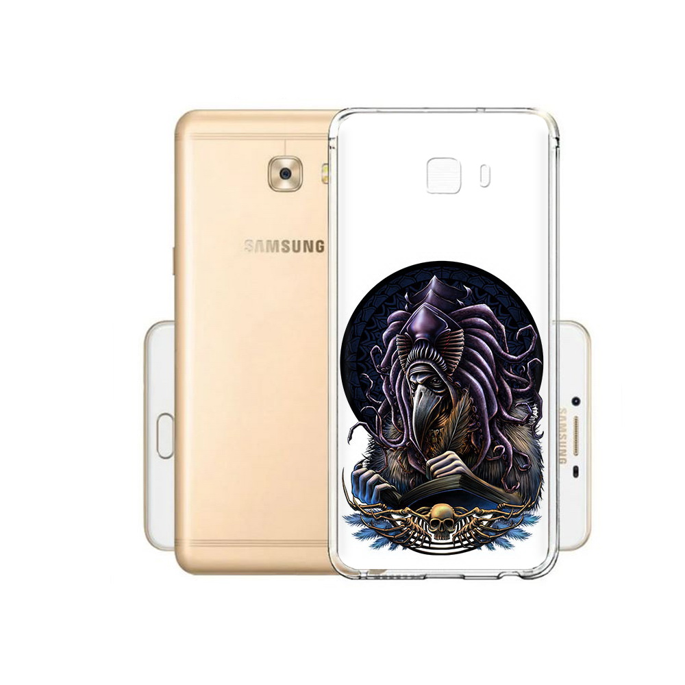 

Чехол MyPads Tocco для Samsung Galaxy C9 Pro умный ворон, Прозрачный, Tocco