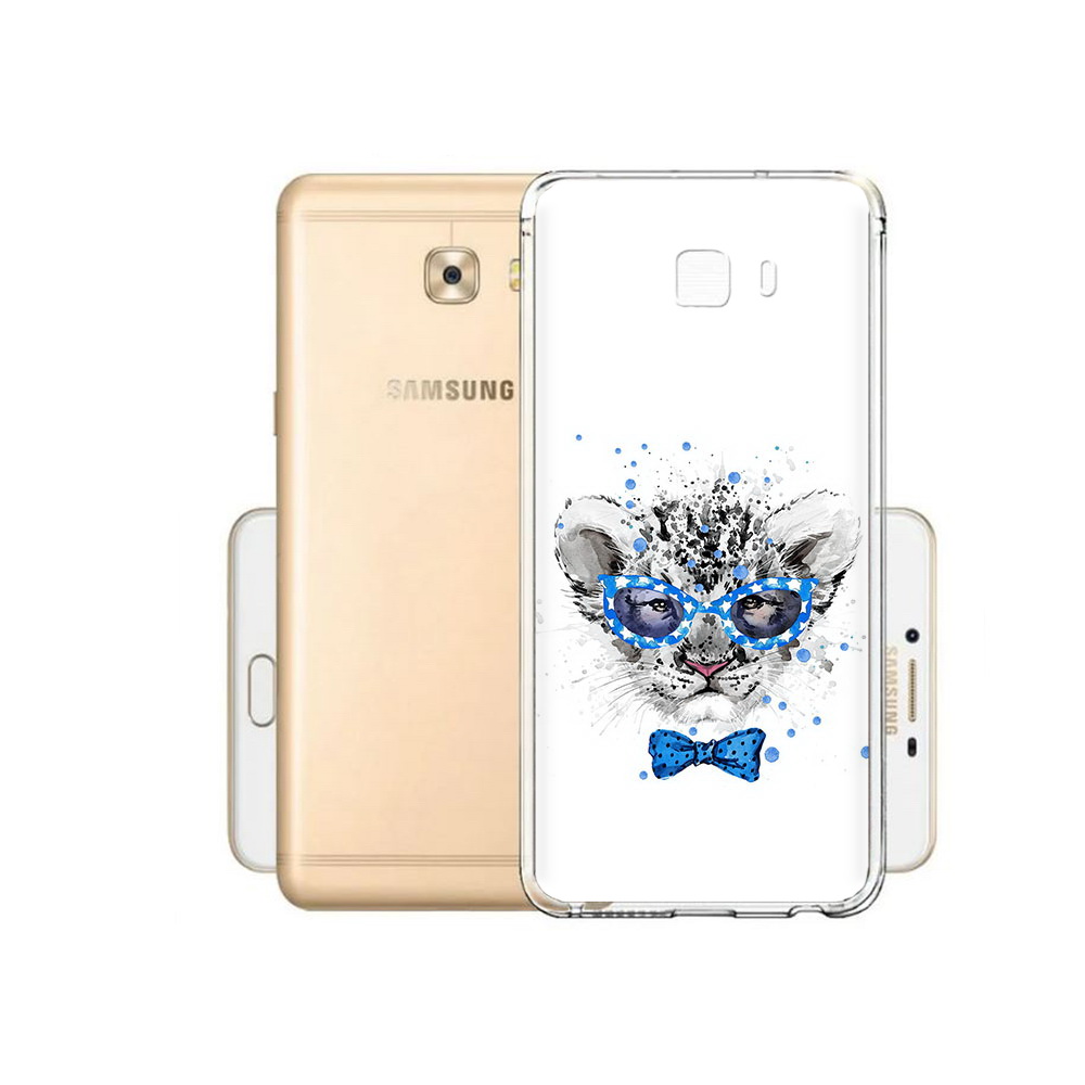 

Чехол MyPads Tocco для Samsung Galaxy C9 Pro тигренок с бабочкой, Прозрачный, Tocco