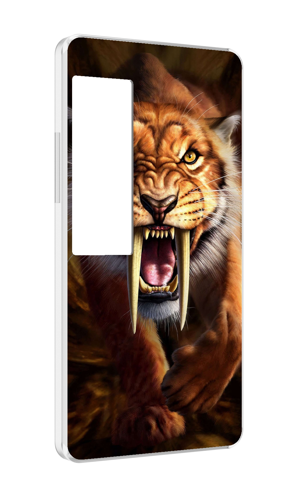 

Чехол MyPads саблезубый злой тигр для Meizu Pro 7 Plus, Прозрачный, Tocco