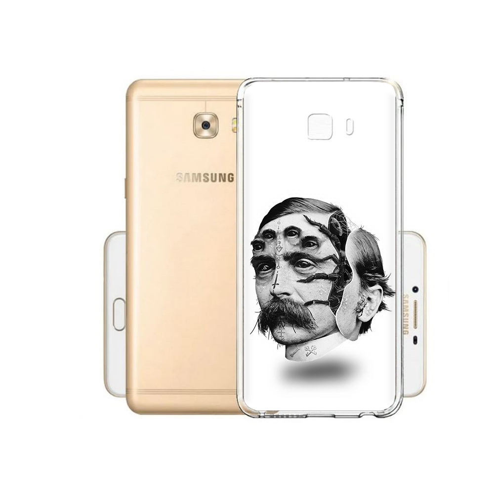 

Чехол MyPads Tocco для Samsung Galaxy C9 Pro страшное лицо мужчины, Прозрачный, Tocco