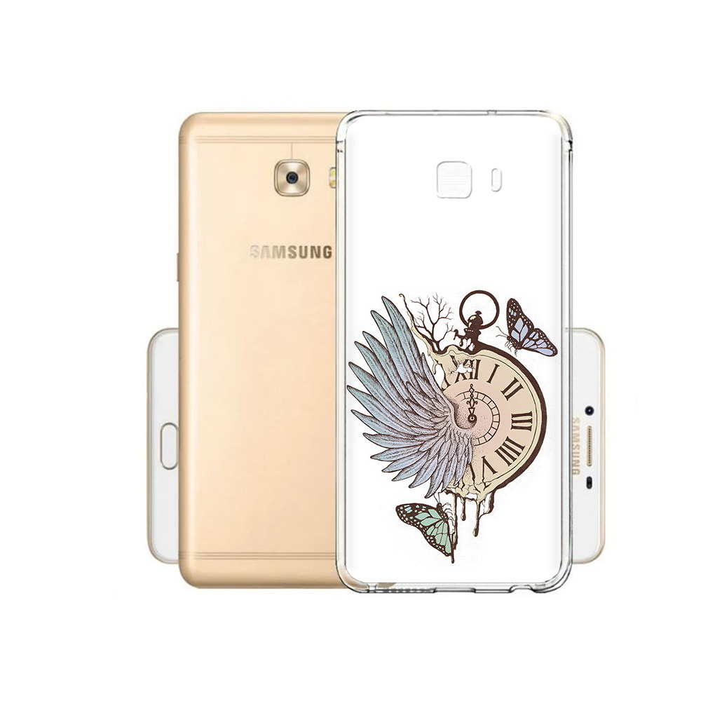 Чехол MyPads Tocco для Samsung Galaxy C9 Pro страинные часы с крылом