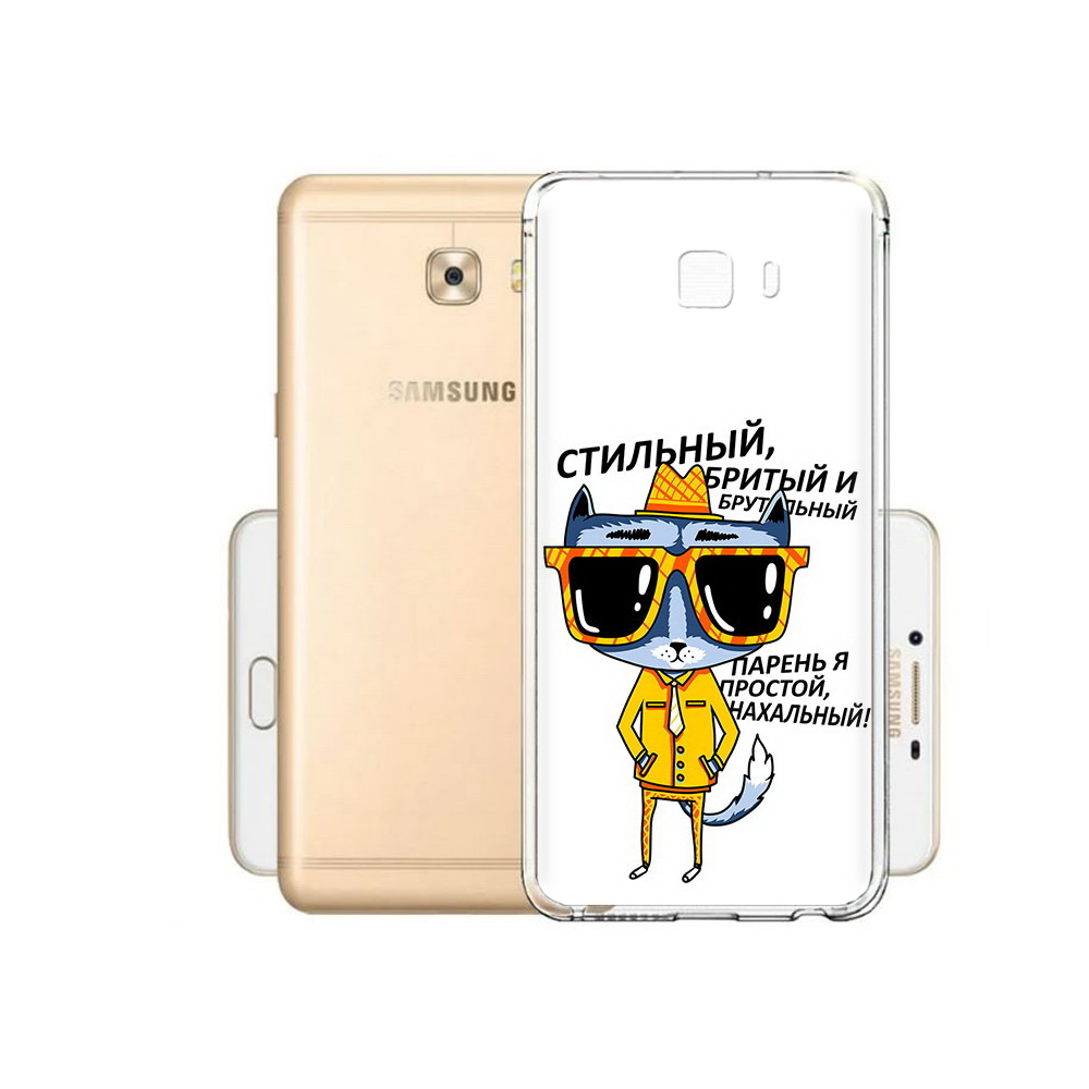 

Чехол MyPads Tocco для Samsung Galaxy C9 Pro стильный кот, Прозрачный, Tocco