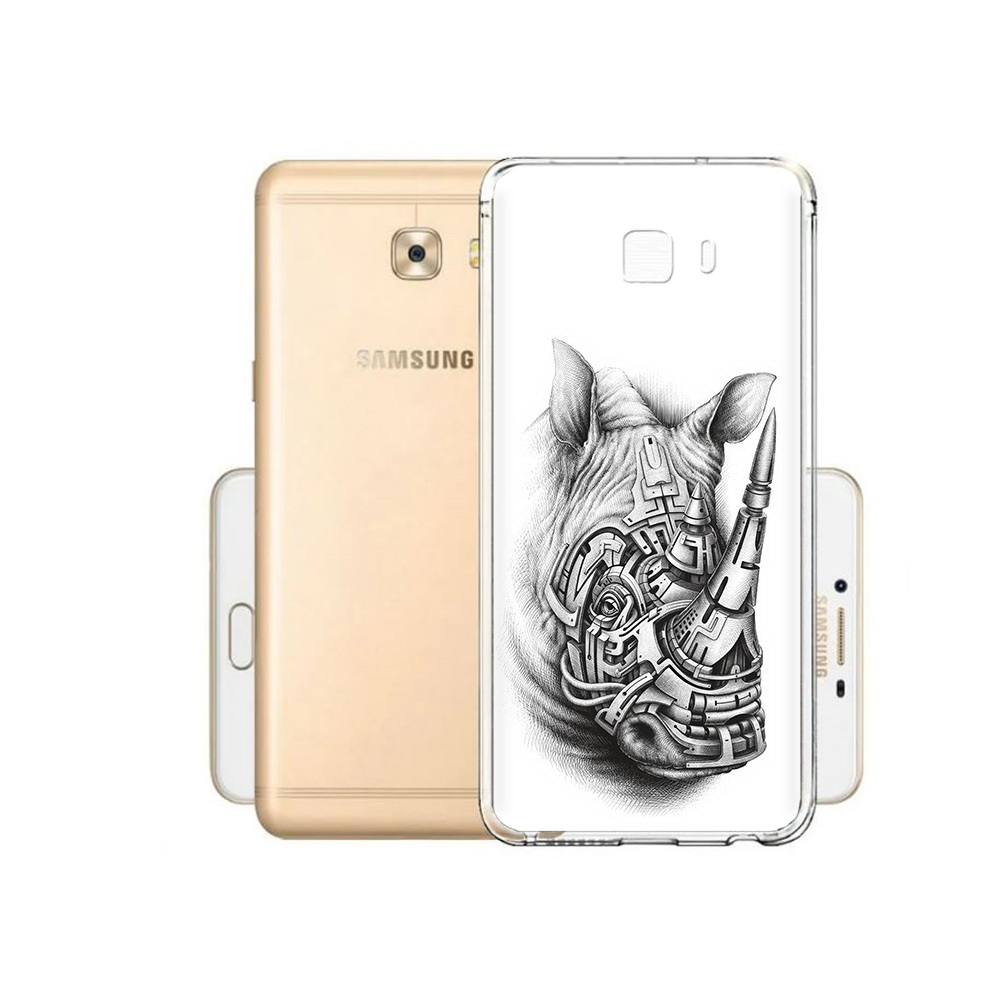 

Чехол MyPads Tocco для Samsung Galaxy C9 Pro стальной носорог, Прозрачный, Tocco