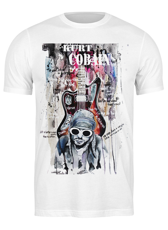 

Футболка мужская Printio Kurt cobain белая 3XL, Белый, Kurt cobain