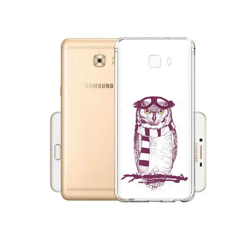 

Чехол MyPads Tocco для Samsung Galaxy C9 Pro сова-летчик, Прозрачный, Tocco