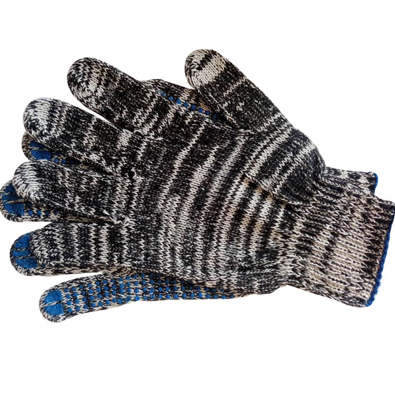 Перчатки защитные трикотажн ПВХ Точка 6нитей 7кл 62г 200пар/уп (графит) защитные рабочие женские перчатки sapset