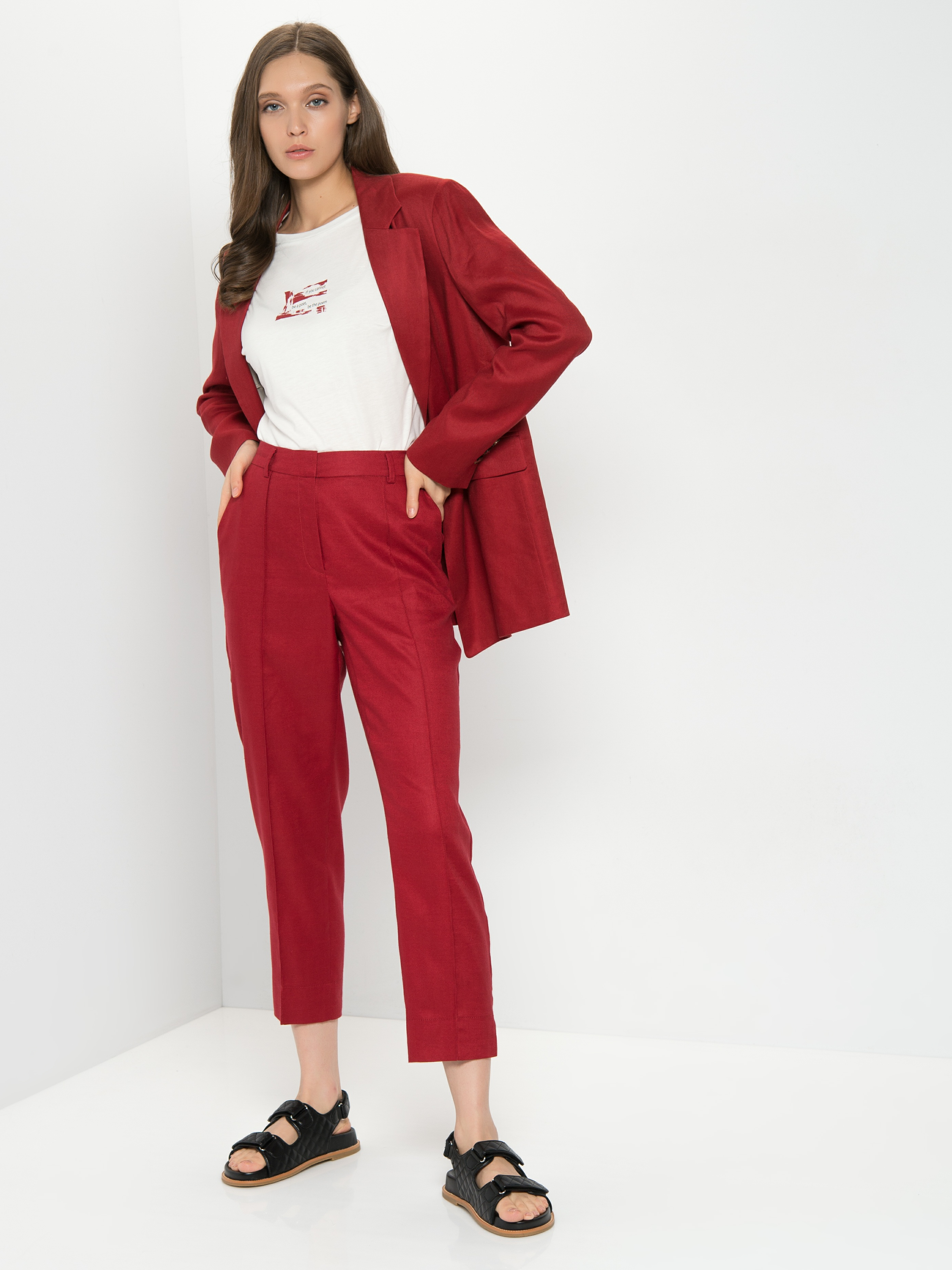 

Брюки женские Gerry Weber 720028-31263-60695 красные 46, 720028-31263-60695