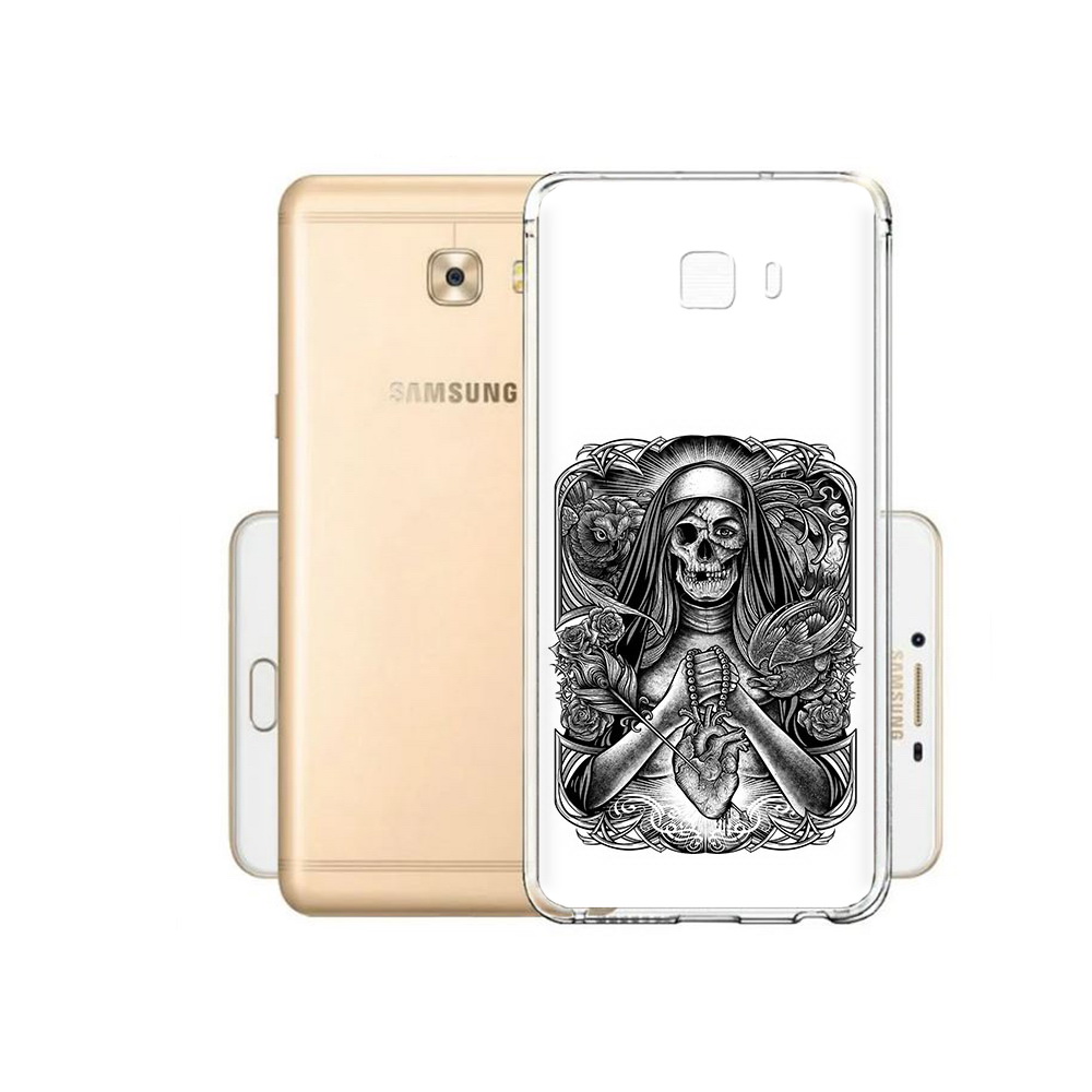 

Чехол MyPads Tocco для Samsung Galaxy C9 Pro скелет с сердцем, Прозрачный, Tocco
