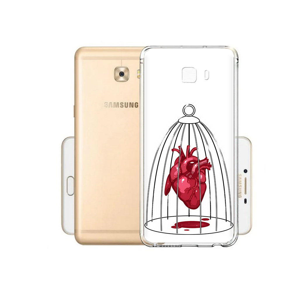 

Чехол MyPads Tocco для Samsung Galaxy C9 Pro сердце в клетке, Прозрачный, Tocco