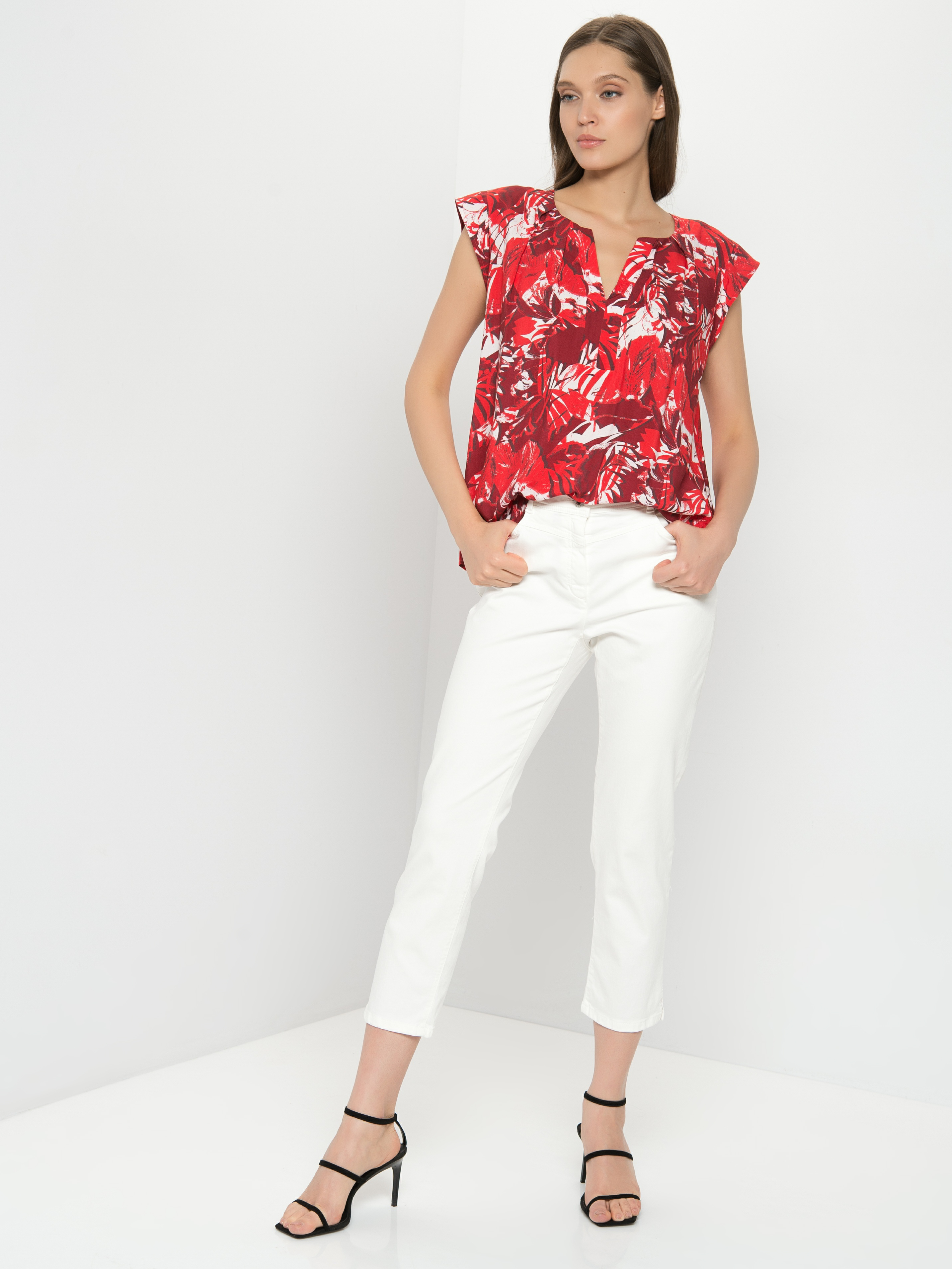 

Джинсы женские Gerry Weber 720025-31605-99700 белые 44, 720025-31605-99700