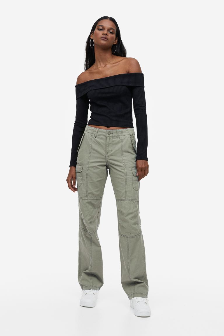 

Брюки женские H&M 1134305001 хаки 50 EU (доставка из-за рубежа), 1134305001