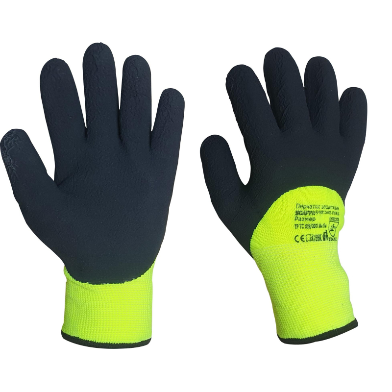 Перчатки защитные акриловые со всп.латекс Scaffa NM1355DF-HY/BLK р.9 защитные перчатки silapro