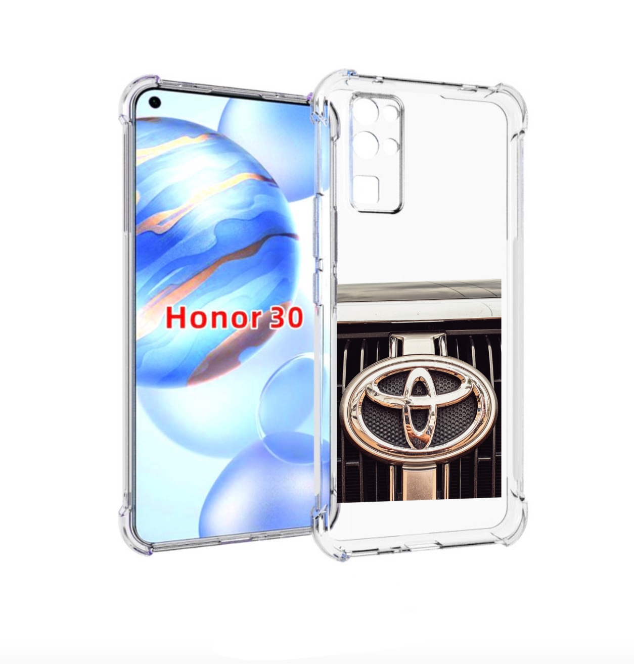 

Чехол бампер MyPads toyota тоиота 3 для Honor 30 (BMH-AN10) про, Прозрачный, Tocco